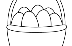 Easter Basket With Eggs - Coloring Page (Easter) inside Easter Basket Worksheets