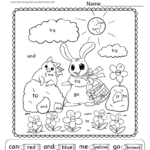 Easter Bunny Colorsight Word Worksheet   Free Printable For Printable Worksheets For Easter