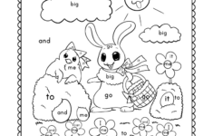 Easter Bunny Colorsight Word Worksheet - Free Printable pertaining to Free Easter Worksheets