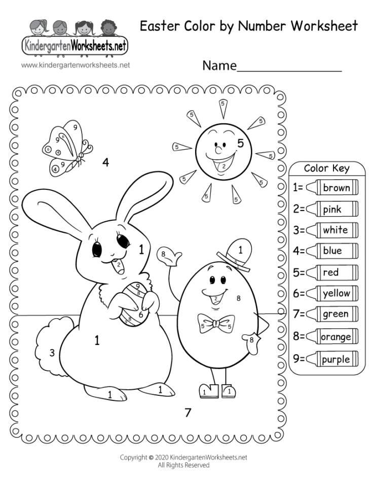 Easter Math Worksheets For Kindergarten