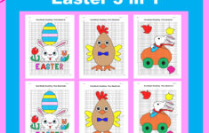 Easter Coordinate Plane Graphing Picture- Easter Bundle 3 In 1 in Easter Graphing Worksheets
