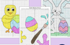 Easter Coordinate Plane Mystery Graphing Pictures 4-Quadrant Math regarding Easter Coordinate Graphing Worksheets