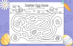 Easter Egg Maze Printable Worksheet | Mrs. Merry within Find The Easter Egg Worksheets