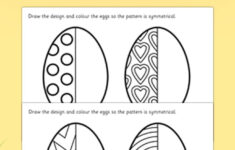 Easter Egg Symmetry Worksheets. for Easter Egg Symmetry Worksheets