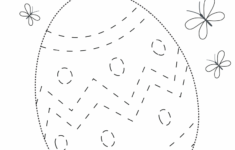 Easter Egg Tracing Printable for Easter Egg Worksheets For Preschool