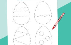 Easter Egg Tracing Worksheet - Hey Let'S Make Stuff for Easter Egg Tracing Worksheets