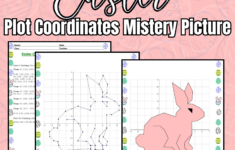 Easter Graphing Coordinates Mystery Picture Math Activity Plot Quadrants  And Color Shapes within Easter Coordinate Graphing Worksheets