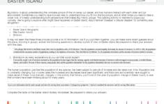 Easter Island Activitystudentnew 14 - Materials Easter Island pertaining to Easter Island Mystery Worksheets Answers