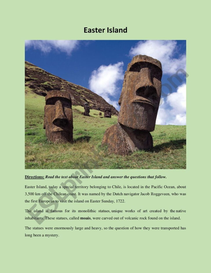 The Mystery of Easter Island Worksheets Answers