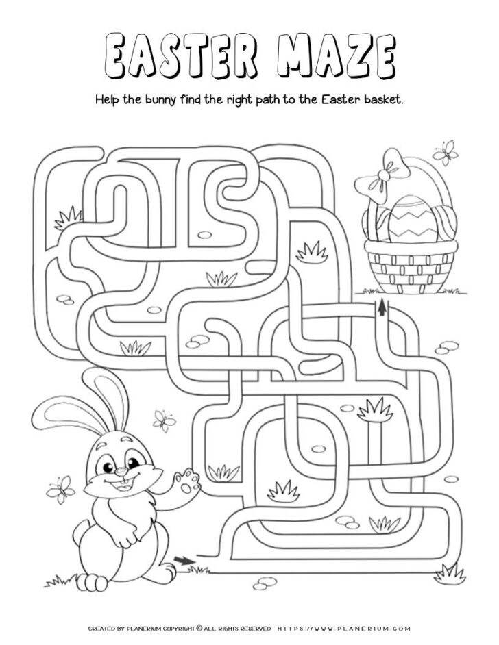 Easter Maze Worksheets