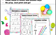 Easter Music Worksheets - Treble &amp; Bass Clef Note Reading, Rhythm with regard to Easter Piano Worksheets