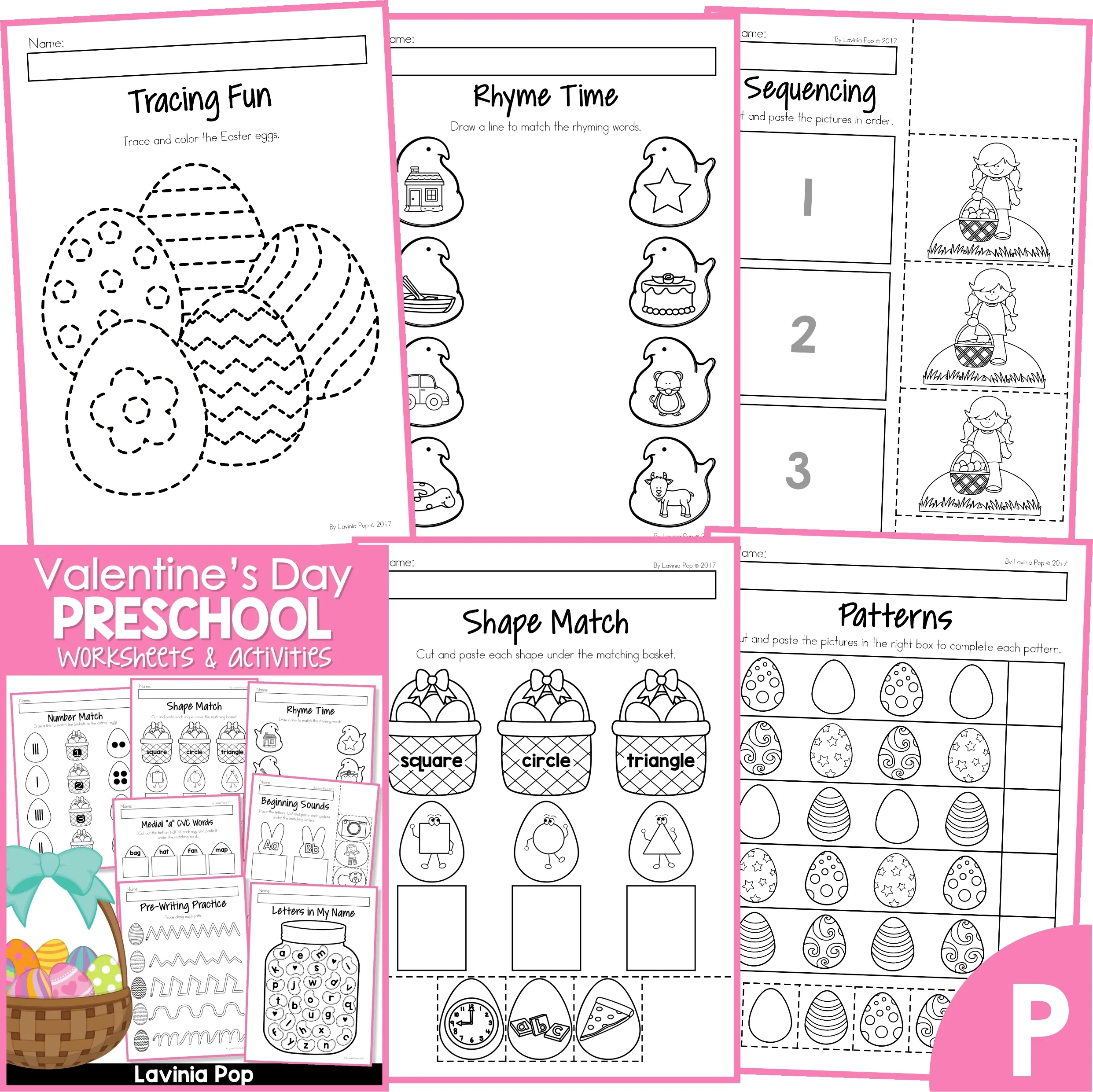 Easter Preschool Worksheets And Activities No Prep inside Easter Pre K Worksheets