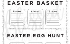 Easter Printable Worksheets For Elementary School for 3rd Grade Easter Worksheets