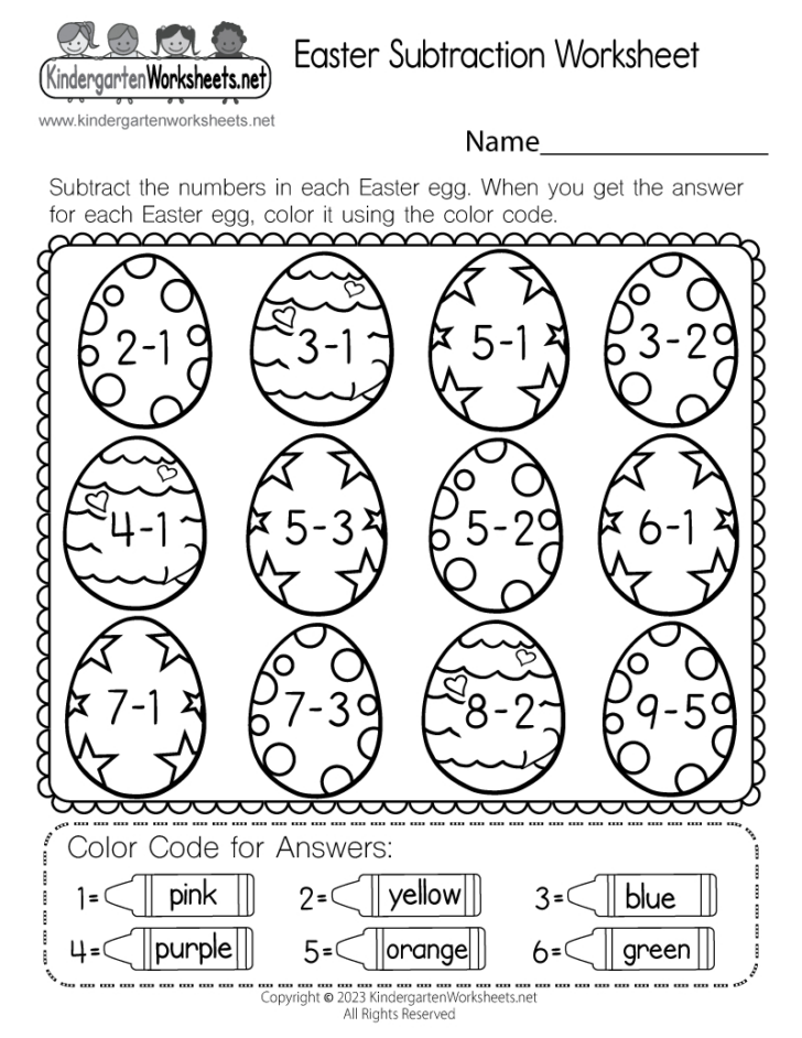 Easter Math Worksheets For Preschoolers