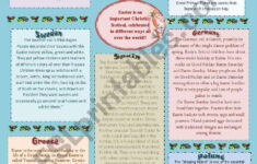 Easter Traditions From Around The World 1 - Europe (2 Pages + Key for Easter Traditions Around The World Worksheets