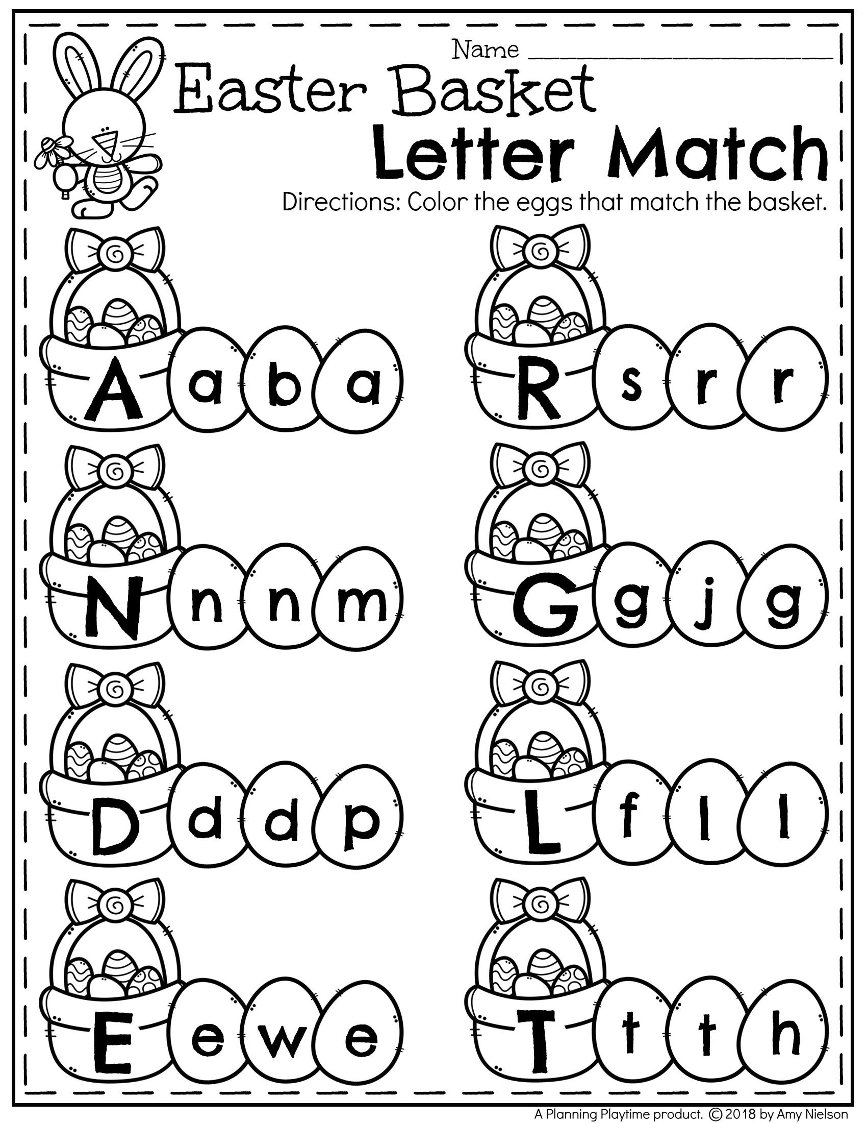 Easter Worksheets - Planning Playtime in Easter Pre K Worksheets