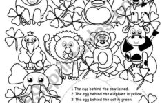 Egg Hunt I - Esl Worksheetgabitza for Easter Egg Hunt Worksheets