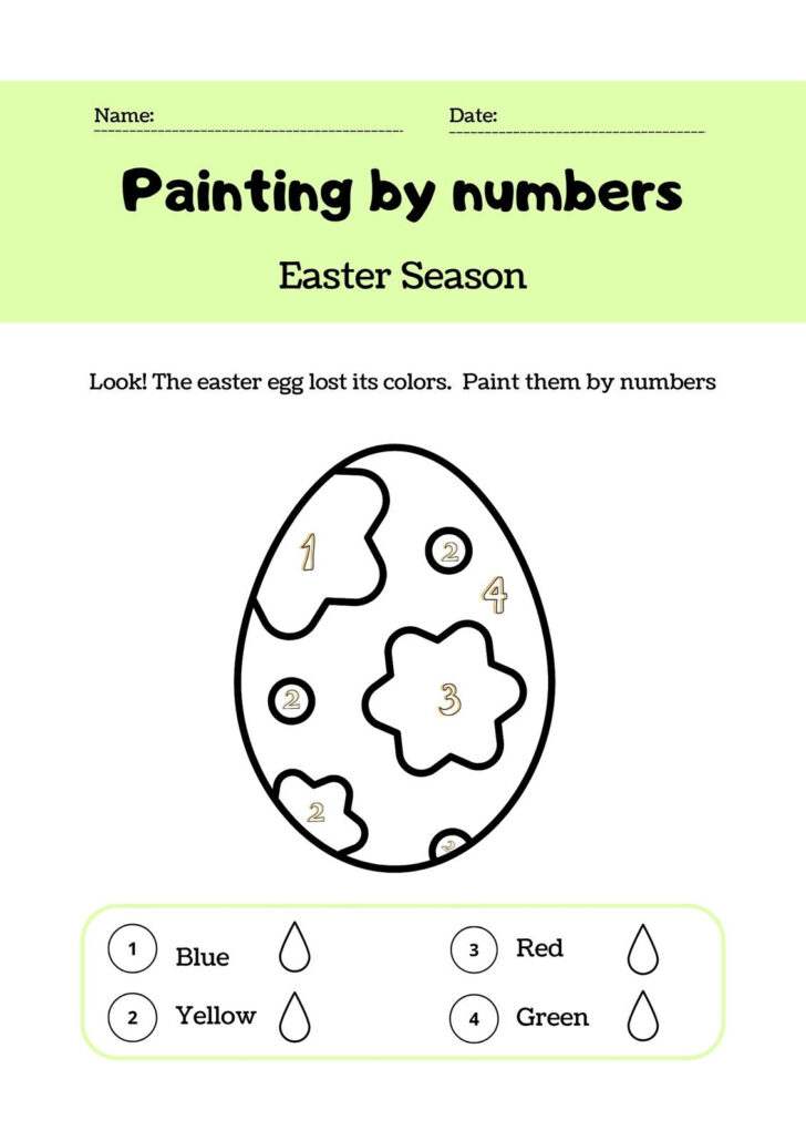 Easter Egg Worksheets For Preschool
