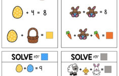 Free Easter Math Sheets intended for Easter Addition Worksheets For Kindergarten