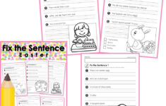 Free Fix The Sentence: Easter - In My World with Easter Sentences Worksheets