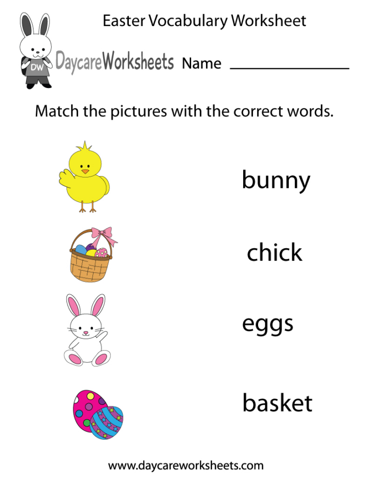 Pre K Easter Worksheets
