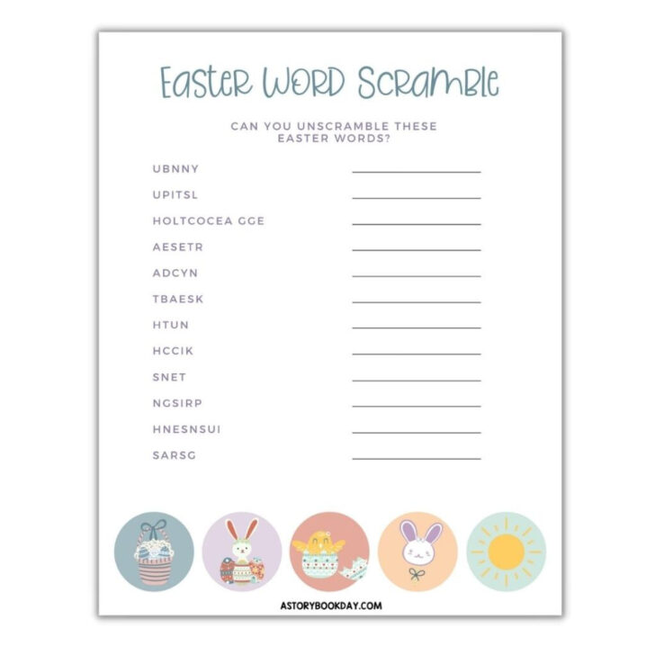 Easter Unscramble Worksheets