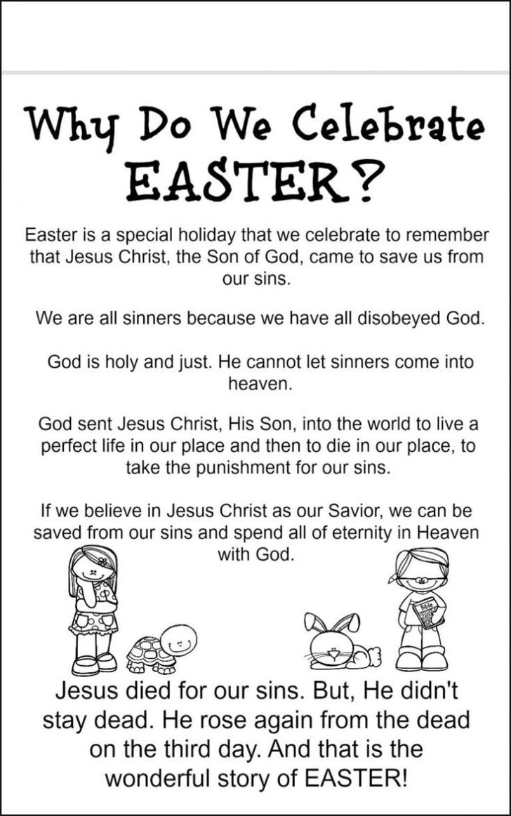 Religious Easter Worksheets For Kindergarten