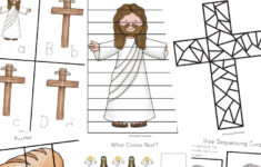 Free Resurrection Sunday "He Is Risen" Activity Worksheets Printables with Religious Easter Worksheets For Kindergarten