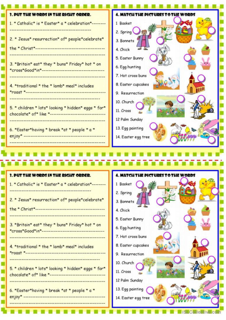 Free Easter Reading Comprehension Worksheets