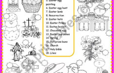 Happy Easter , Vocabulary For Young Learners - Esl Worksheet with regard to Easter Vocabulary Worksheets