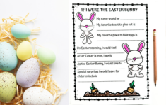 If I Were The Easter Bunny Writing Prompt For Kids within If I Were The Easter Bunny Worksheets