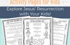 Jesus' Resurrection Easter Activity Pages - Kids Bible Teacher with Jesus Easter Worksheets
