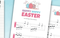 Print This Easter Bunny Pre-Reading Tune For Primer Students regarding Easter Piano Worksheets