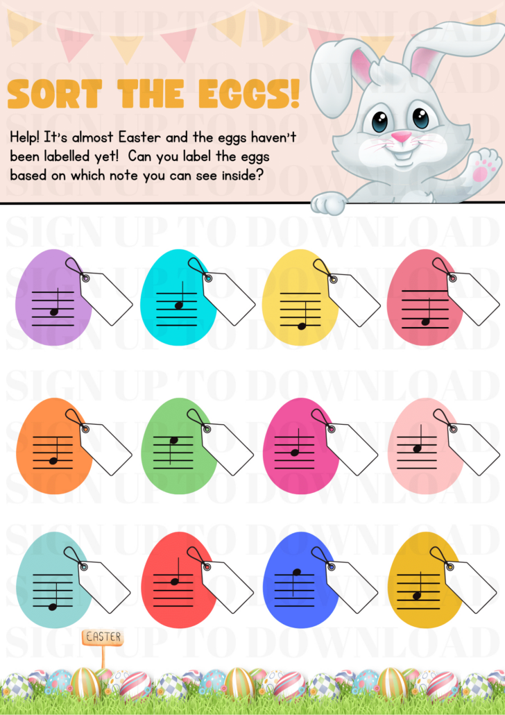 Easter Music Worksheets
