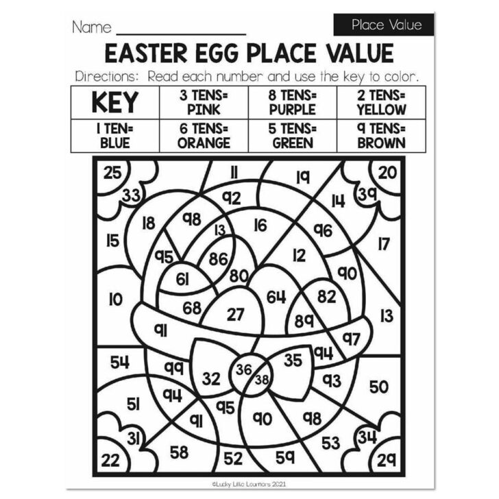 Easter Egg Math Worksheets
