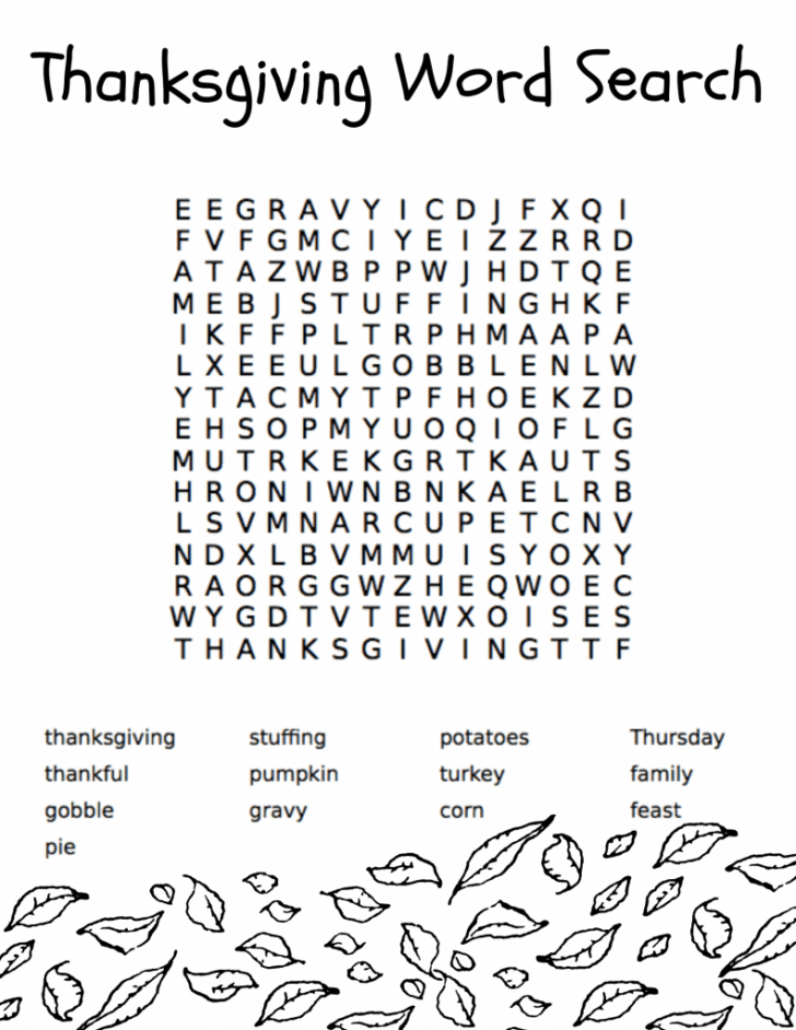 Free Printable Thanksgiving Worksheets For Kids