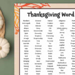 180+ Thanksgiving Words List (Free Printable!) With Regard To Thanksgiving Words Worksheet