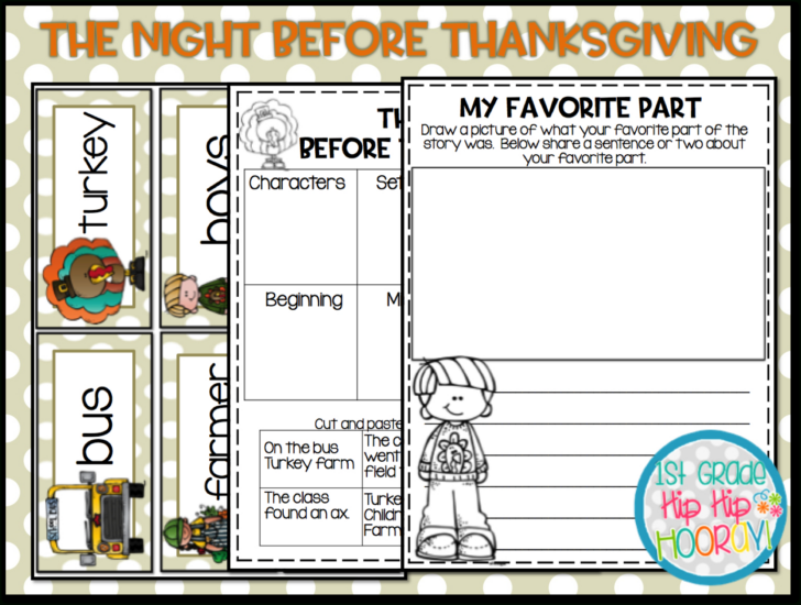 Twas the Night Before Thanksgiving Worksheets