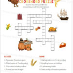 1St Grade Thanksgiving Crossword Puzzle With Word Bank And Answer Inside Thanksgiving Crossword Puzzle Worksheet Answer Key