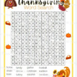 4Th Grade Thanksgiving Word Search With Answer Key, Printable   Etsy With 4Th Grade Thanksgiving Worksheets