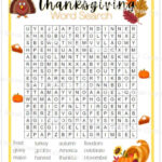 5Th Grade Thanksgiving Word Search With Answer Key, Printable For Thanksgiving Worksheets 5th Grade