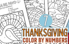 7 Colornumber Thanksgiving Coloring Pages In Spanish for Free Spanish Thanksgiving Worksheets