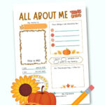 All About Me   Thanksgiving Printable Worksheet With Thanksgiving Themed Worksheets