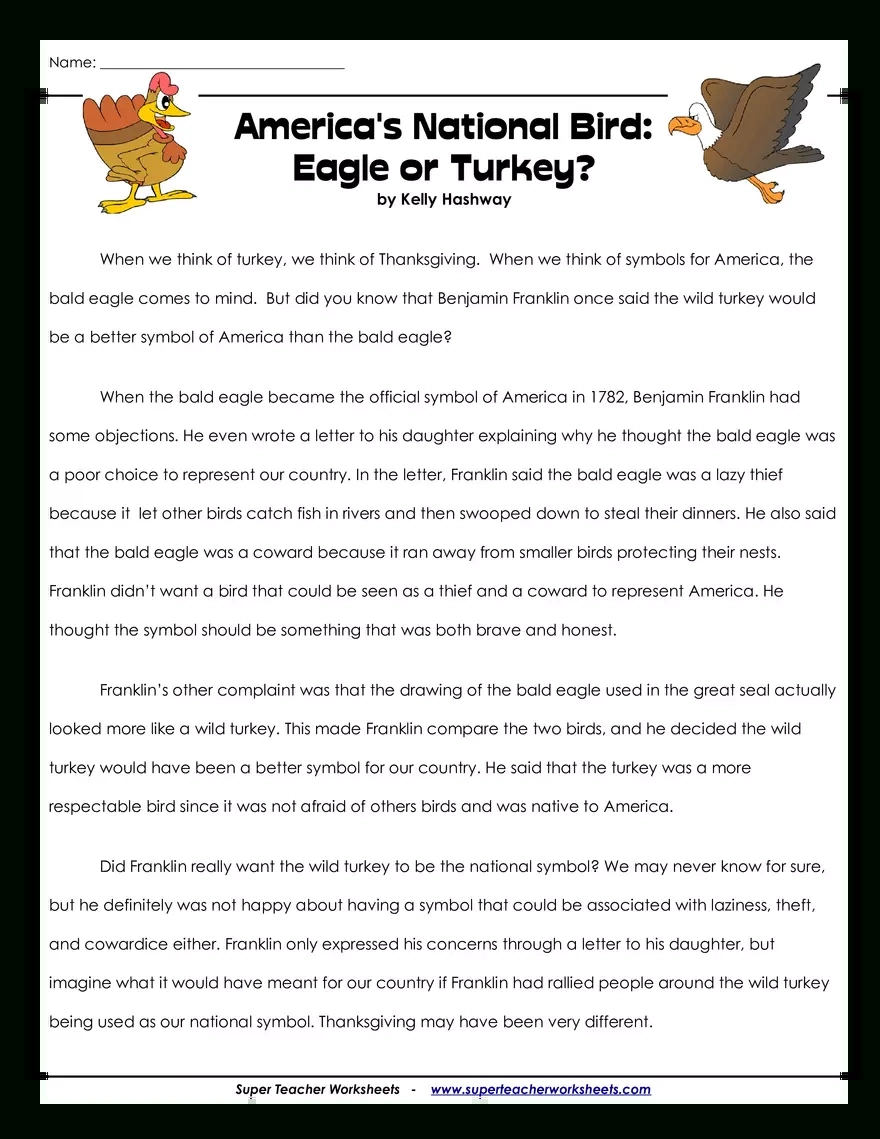 America&amp;#039;S National Bird - Edubirdie inside Super Teacher Worksheets Thanksgiving Essay