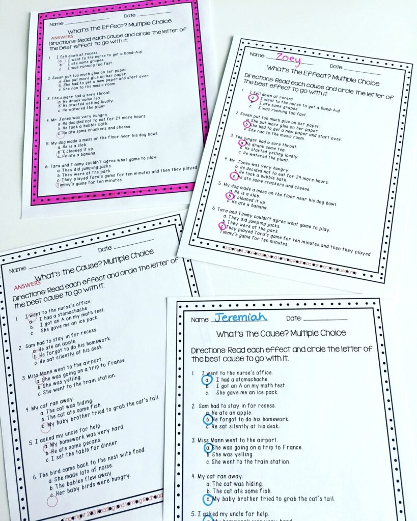 Cause And Effect: 7 Valuable Strategies For Your Readers regarding Uncle Sam&amp;#039;S Thanksgiving Dinner Worksheet Answers