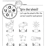 Cvc Paperclip Game Spinner Worksheet   Free Printable, Digital, & Pdf Intended For Thanksgiving Cvc Worksheets