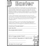 Easter Comprehension Worksheet   Top Teacher With Regard To Easter Reading Comprehension Worksheets Free