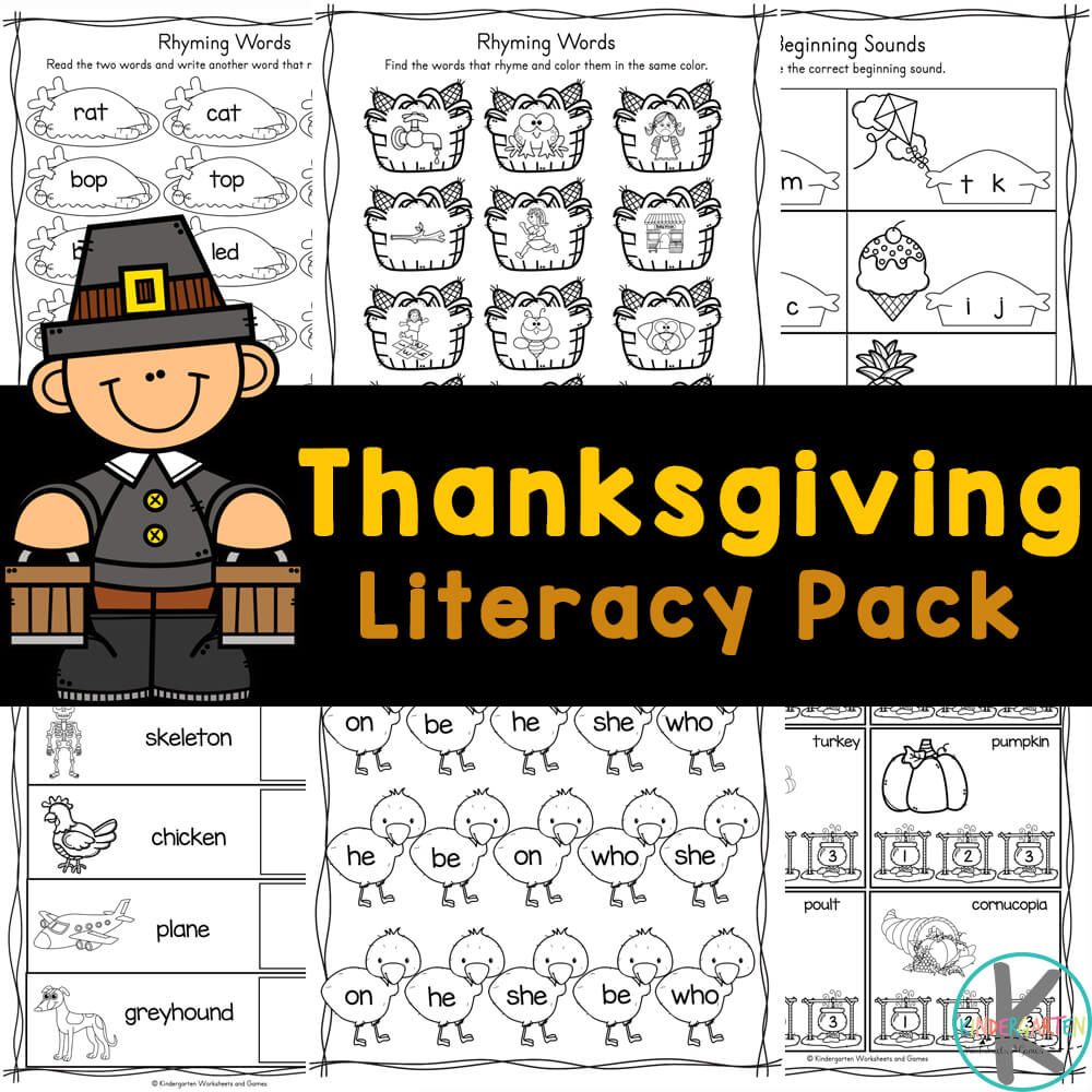 🦃 Free Printable Thanksgiving Worksheets For Kindergarten inside Thanksgiving Cvc Worksheets Free