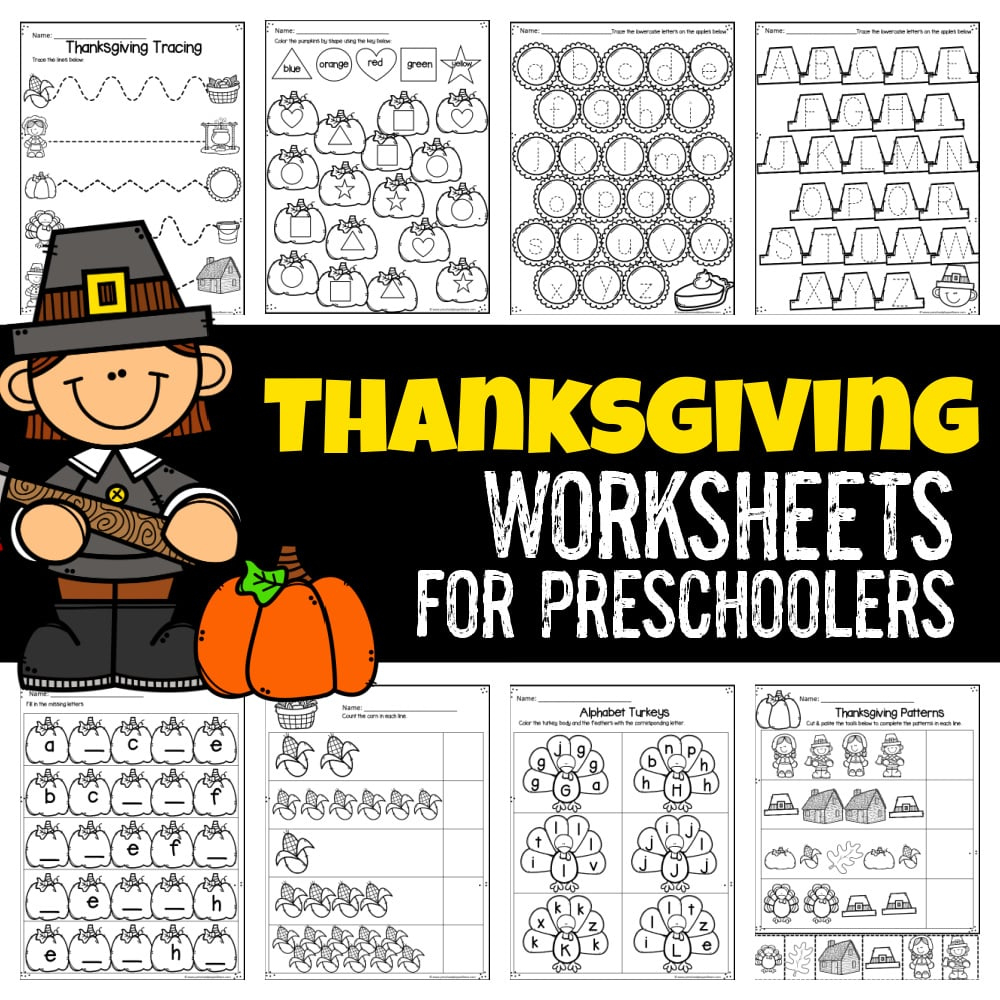 🦃 Free Printable Thanksgiving Worksheets For Preschool in Thanksgiving Worksheets For Preschoolers