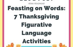 Feasting On Words: 7 Thanksgiving Figurative Language Activities pertaining to Thanksgiving Figurative Language Worksheet Answer Key